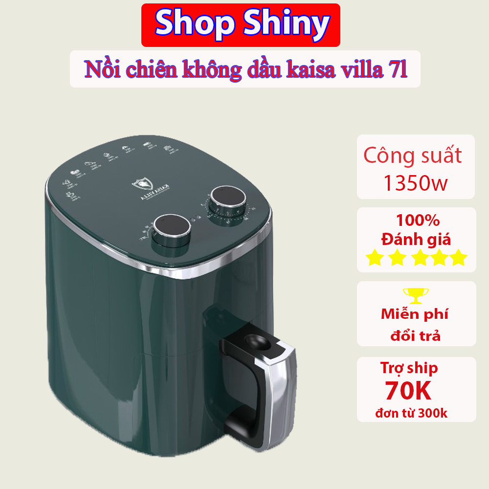 Nồi Chiên Không Dầu Kaisa Villa Dung Tích 7L Model KV-9926 Công Suất 1350W - CHIÊN GÀ NGUYÊN CON - Hàng Chính Hãng