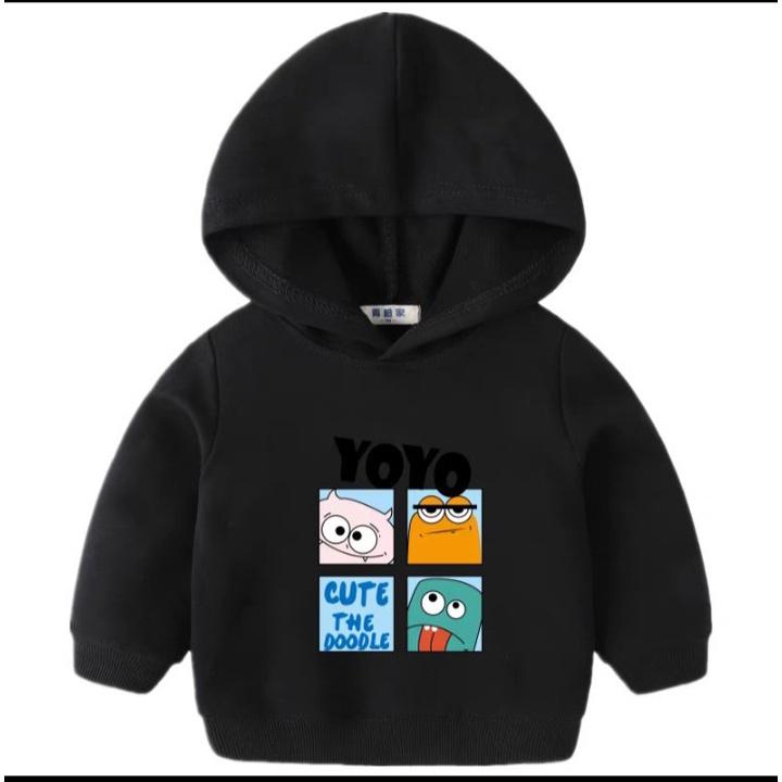 Áo hoodie yo.yo cho bé trai từ 9 đến 33kg , chất nỉ bông siêu xinh