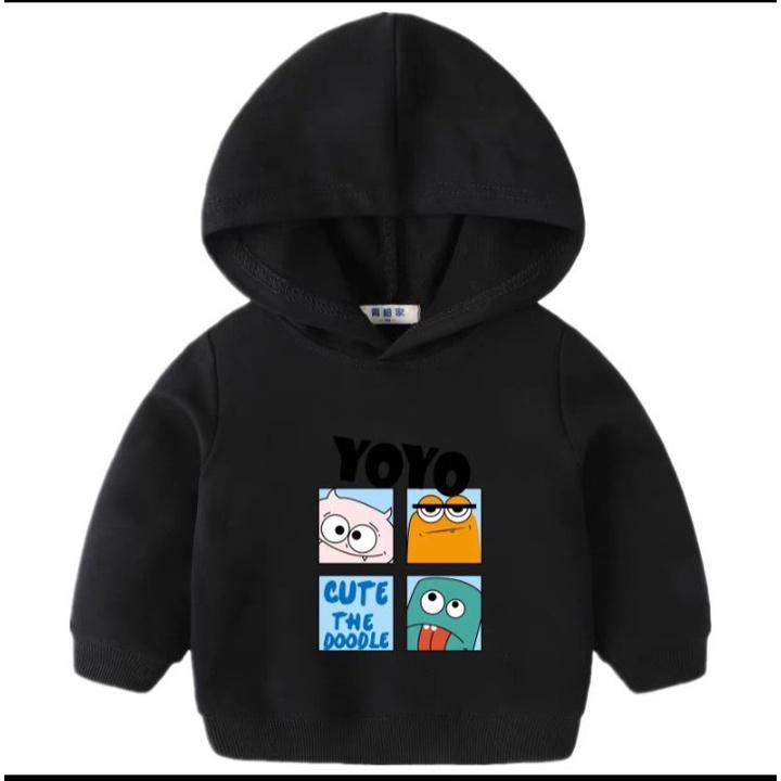 Áo hoodie yo.yo cho bé trai từ 9 đến 33kg , chất nỉ bông siêu xinh