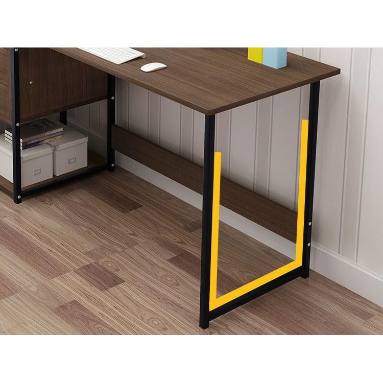 Bàn làm việc liền kệ sách có ngăn kéo dài 105cm D-Table ( Chất liệu gỗ nguyên tấm MDF chống trầy xước mặt bàn, chống ẩm)