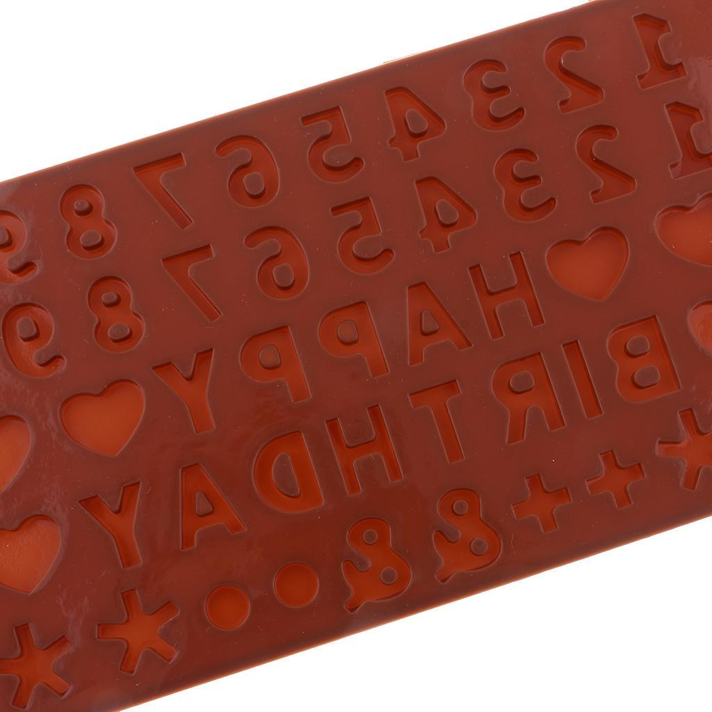 2pcs Alphabet Letter Number Silicone Fondant Mold Cake Chocolate Baking Tool