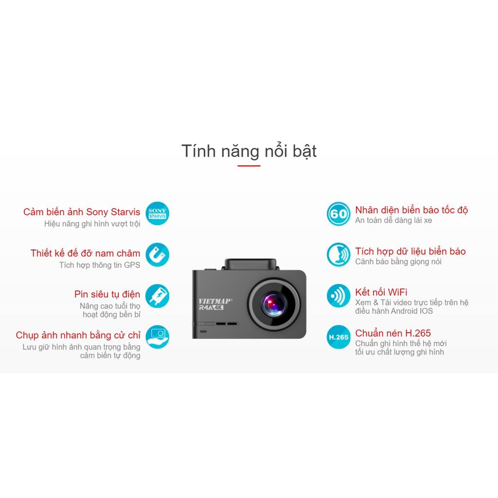 VIETMAP R4A - Camera Hành Trình Nhận Diện Biển Báo Giao Thông - Cảnh Báo Bằng Giọng Nói