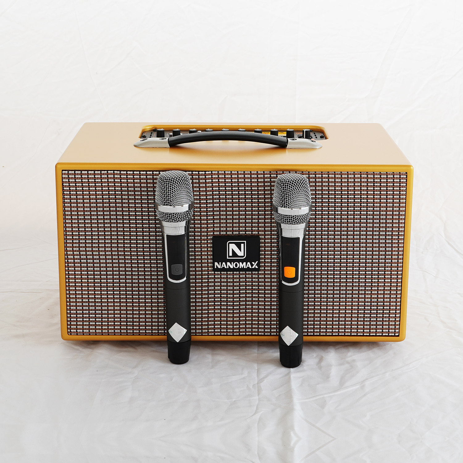 Loa Kéo Karaoke Xách Tay Nanomax X-210B Bass Đôi 16cm Công Suất 420w Hàng Chính Hãng
