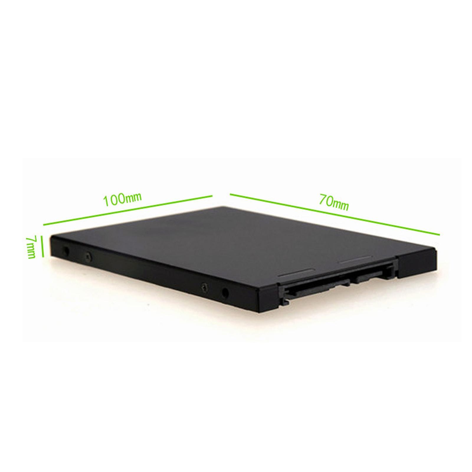 MSATA to 2.5" SATA Enclosure Aluminium Case Simple Installation Standard Plug and Play Professional Internal/External , Black Premium
