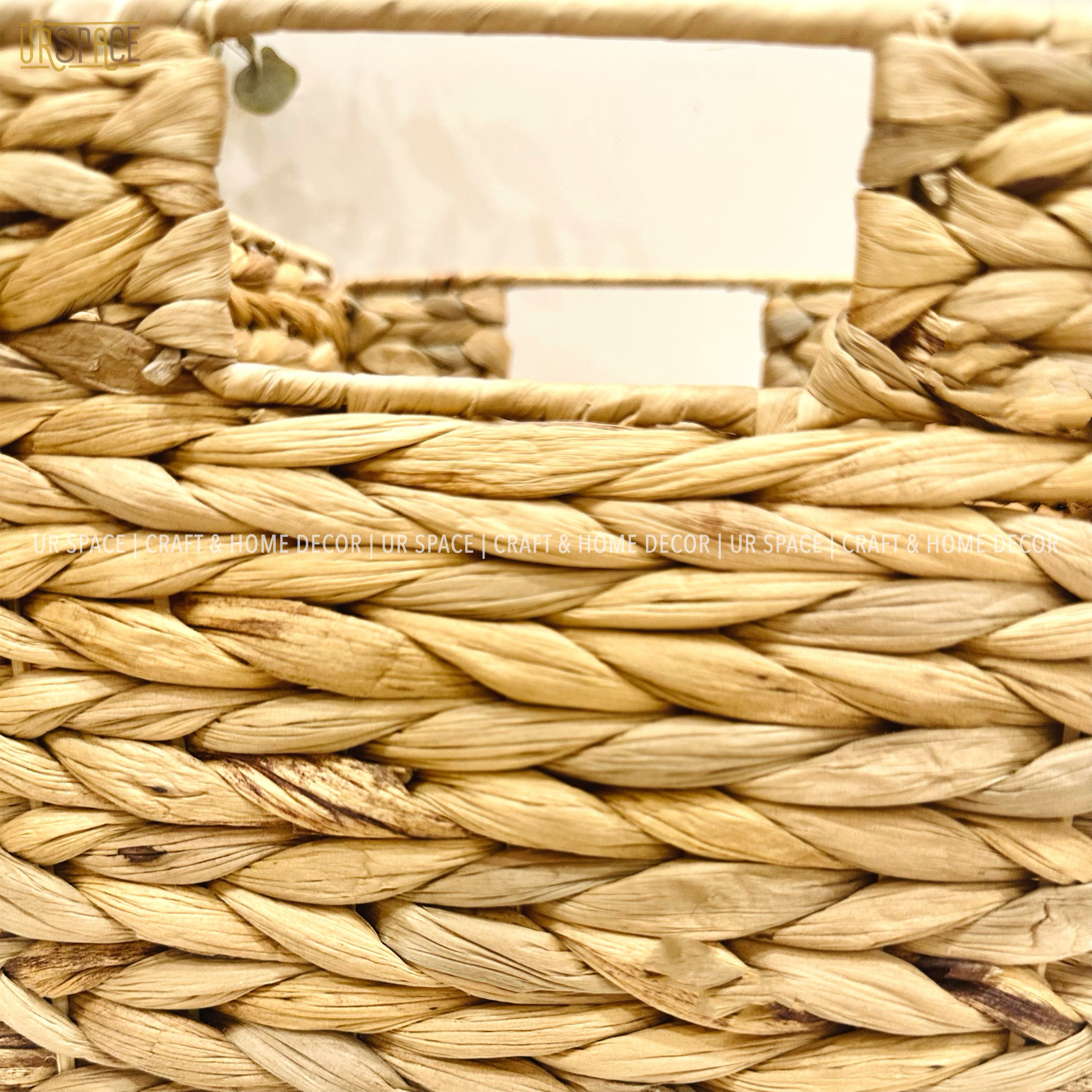 Sọt lục bình đựng đồ URSPACE hình chữ nhật trang trí decor sắp xếp không gian / RECTANGLE HYACINTH FOLDING BASKET