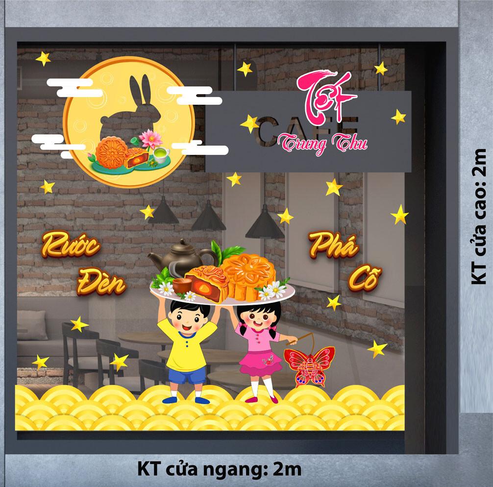 DECAL TRANG TRÍ TRUNG THU 2023  COMBO SỐ 49