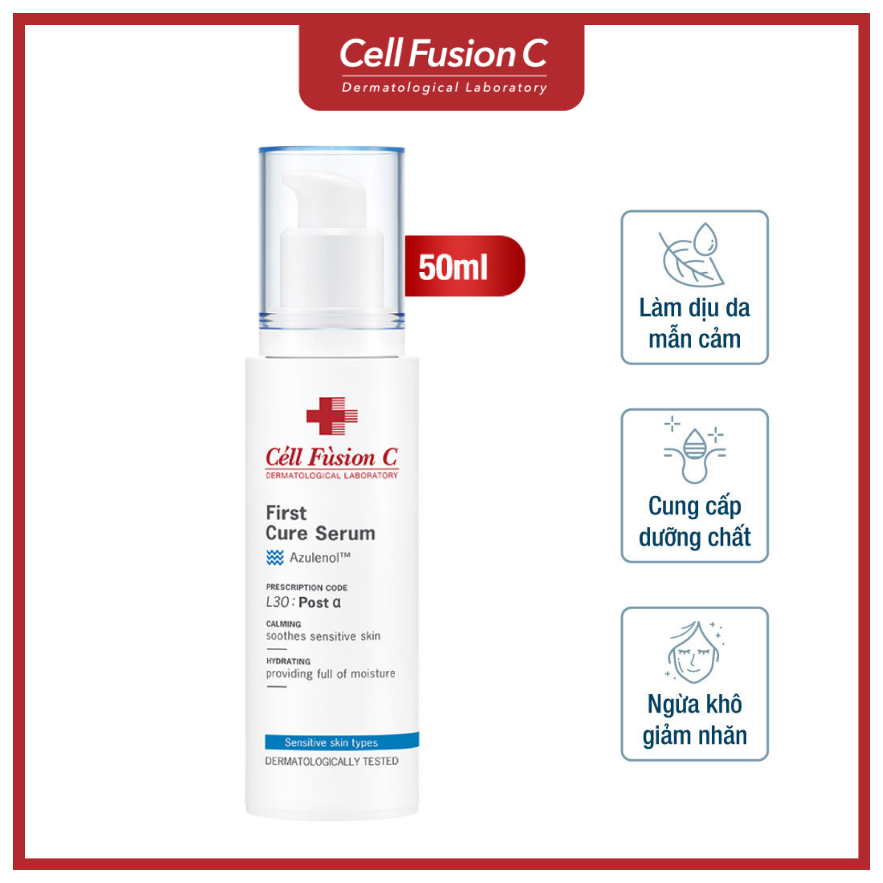 Tinh Chất Cấp Ẩm Chuyên Sâu Và Làm Dịu Da Cell Fusion C First Cure Serum (50ml)