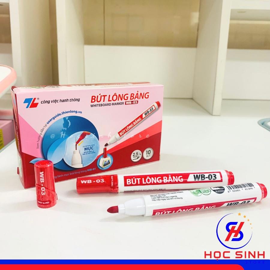 Bút Lông Bảng Thiên Long WB-03 Có Thể Bơm Mực, Mực Bôi Được