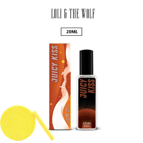 Kissing Spray Juicy Kiss vị Đào chai 20ml - LOLI & THE WOLF, Tặng Kèm Mút Rửa Mặt