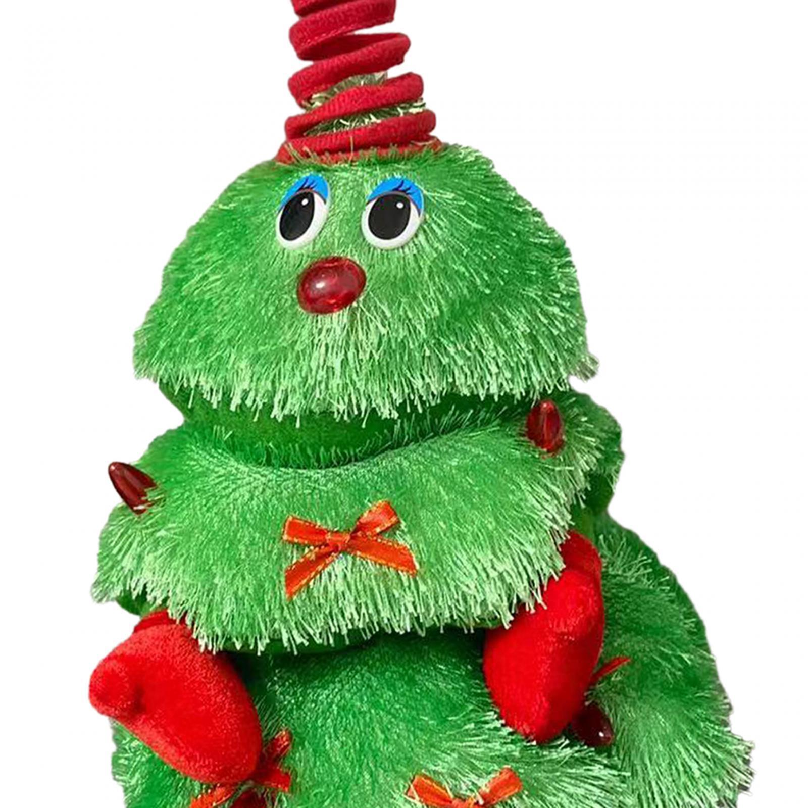 Christmas Tree Doll Singing Dancing Christmas Tree Plush Toy Dancing Musical Xmas Tree Figurine Gift Plush Toy for Ornament