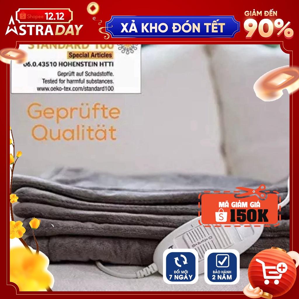 Chăn điện sưởi ấm Beurer HD75 lông cừu mềm mịn. 6 mức cài đặt nhiệt độ, tự động ngắt sau 3h, hệ thống