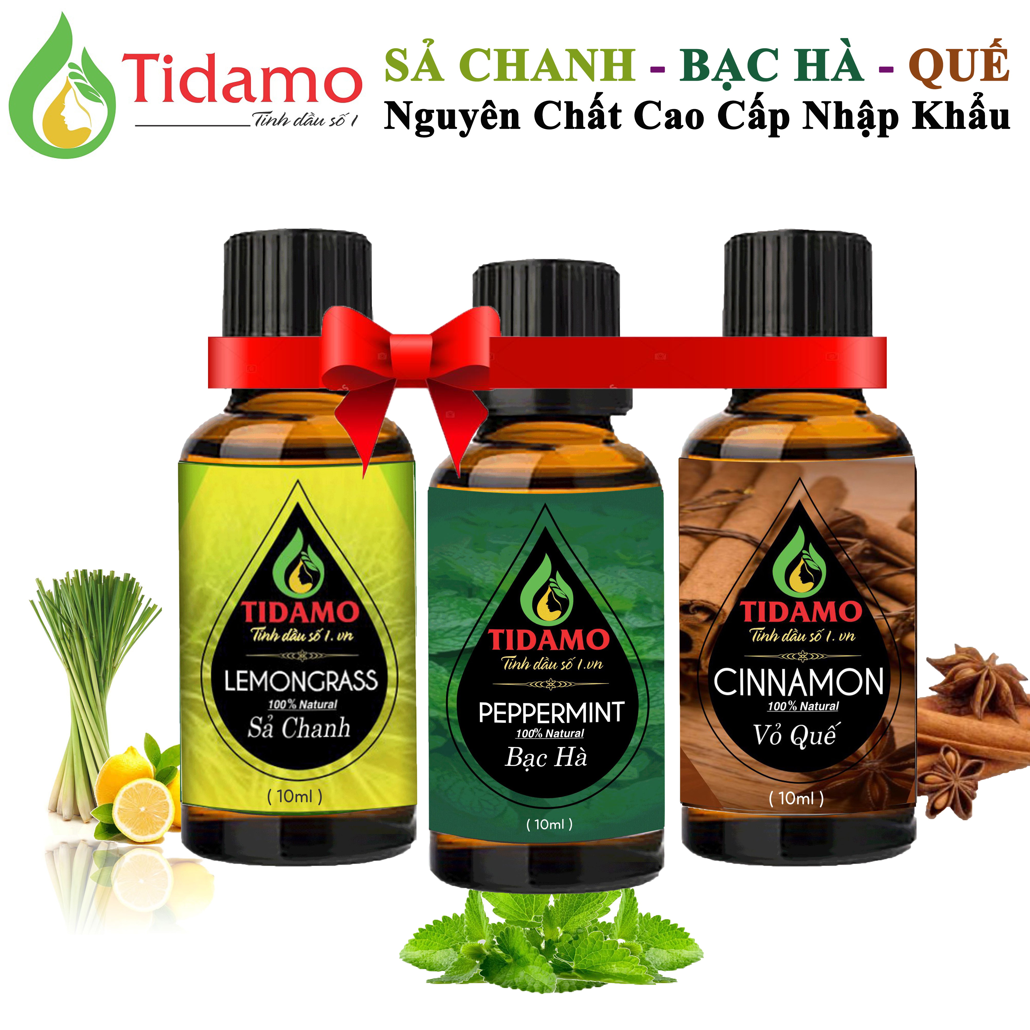 Combo Máy Khuếch Tán/ Máy Xông Tinh Dầu TIDAMO BN3E + 3 Chai Tinh Dầu nguyên chất: Sả Chanh + Bạc Hà + Vỏ Quế / Có Remote Điều Khiển Từ Xa / Thích Hợp Xông Tinh Dầu Phòng 15-50m2