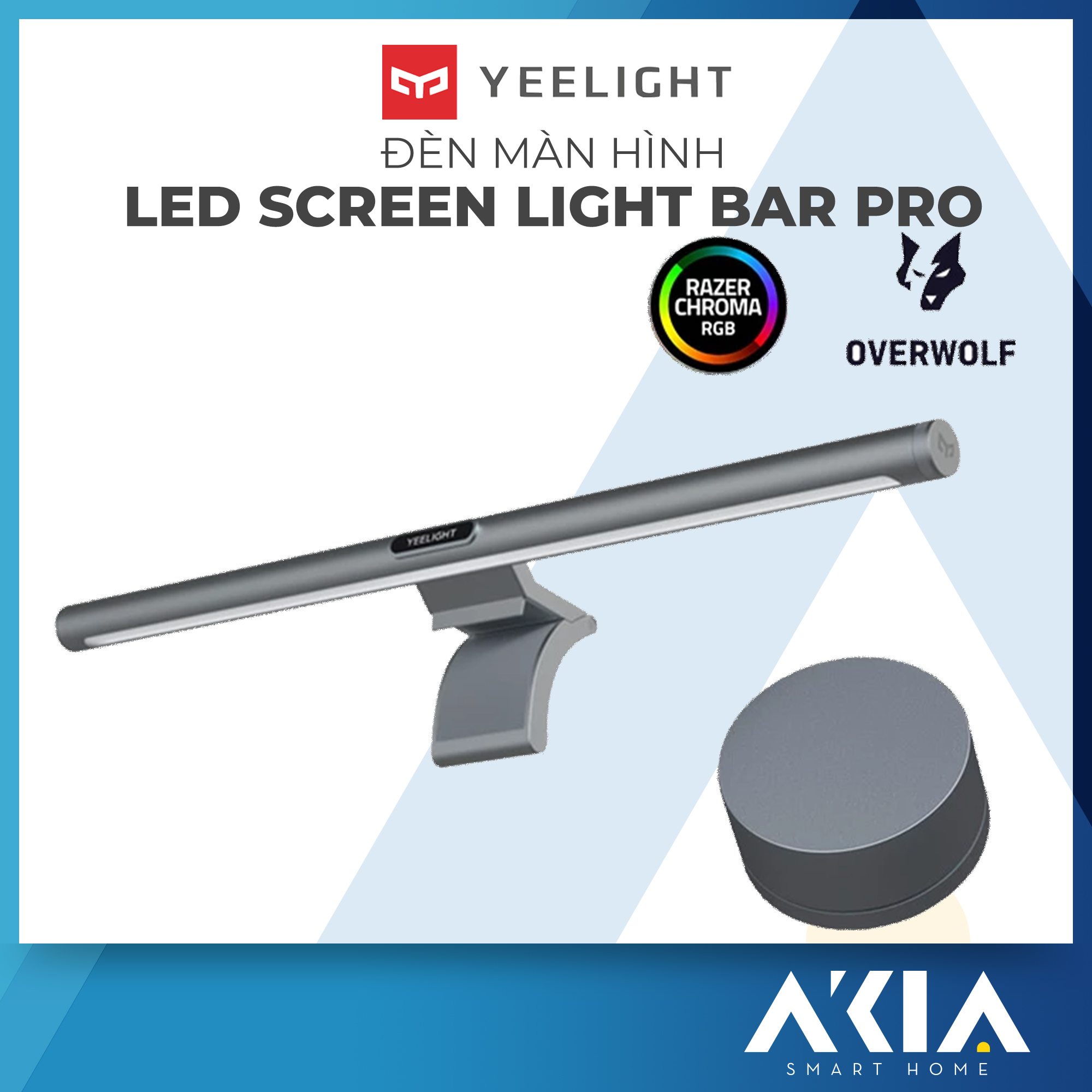 Đèn treo màn hình máy tính Yeelight LED Screen Light Bar Monitor Pro, hắt sáng 16 triệu màu, tăng giảm cường độ ánh sáng chống mỏi mắt và bảo vệ mắt khỏi ánh sáng xanh - Hàng Chính Hãng