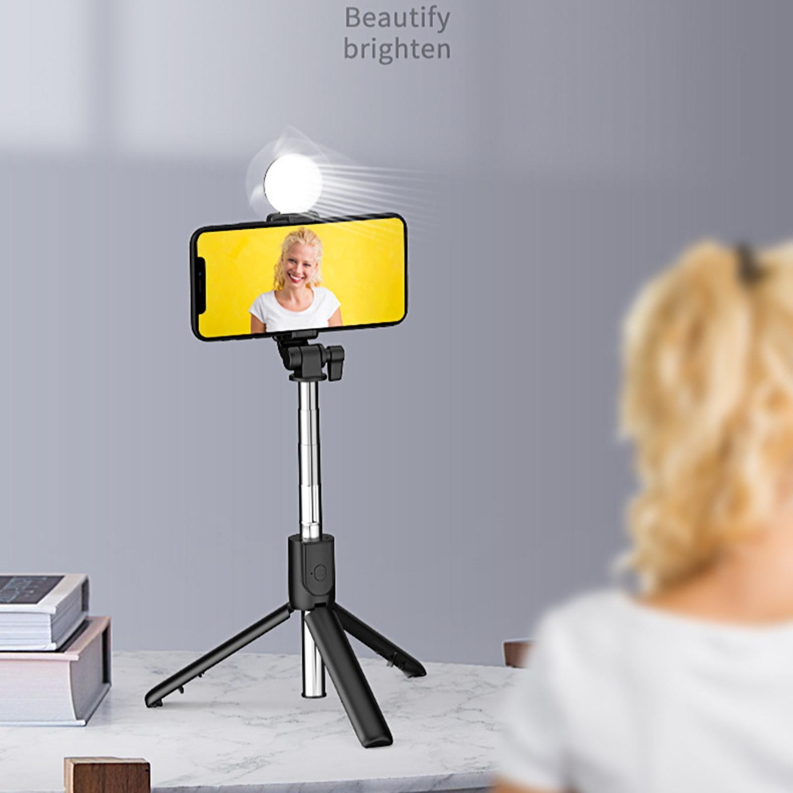 Selfie Stick with LED Rotation Lightweight Stabilizer