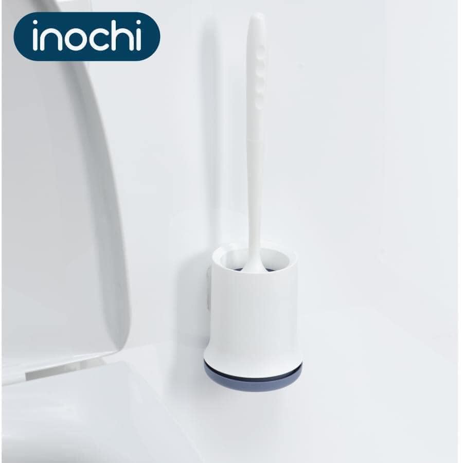 Chổi cọ toilet đầu silicon Inochi Kirei (có hộp treo gắn tường)