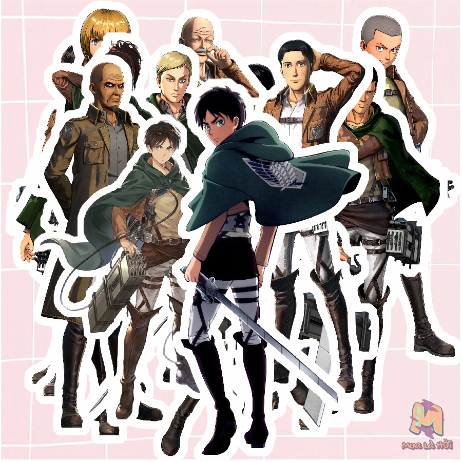 Miếng dán Stickers truyện Attack on titan