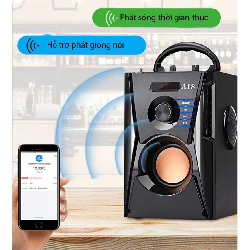 Loa karaoke bluetooth A18 bass sâu FREE SHIP  tặng kèm mic hát karaoke siêu sịn xò bảo hành 12 tháng