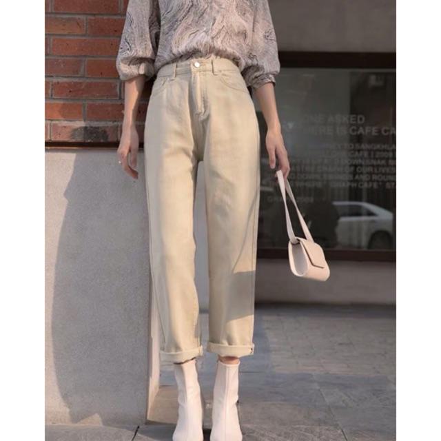 QUẦN BAGGY MÀU BE HÀNG NHẬP QC ULZZANG- ảnh thật shop chụp