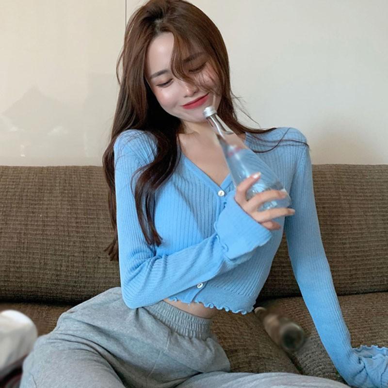 Áo Khoác Cardigan Tay Dài Cổ Chữ V Chống Nắng Thời Trang Cho Nữ