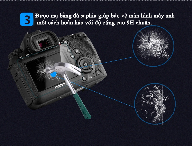 Miếng dán màn hình cường lực máy ảnh Fujifilm X70/XT3
