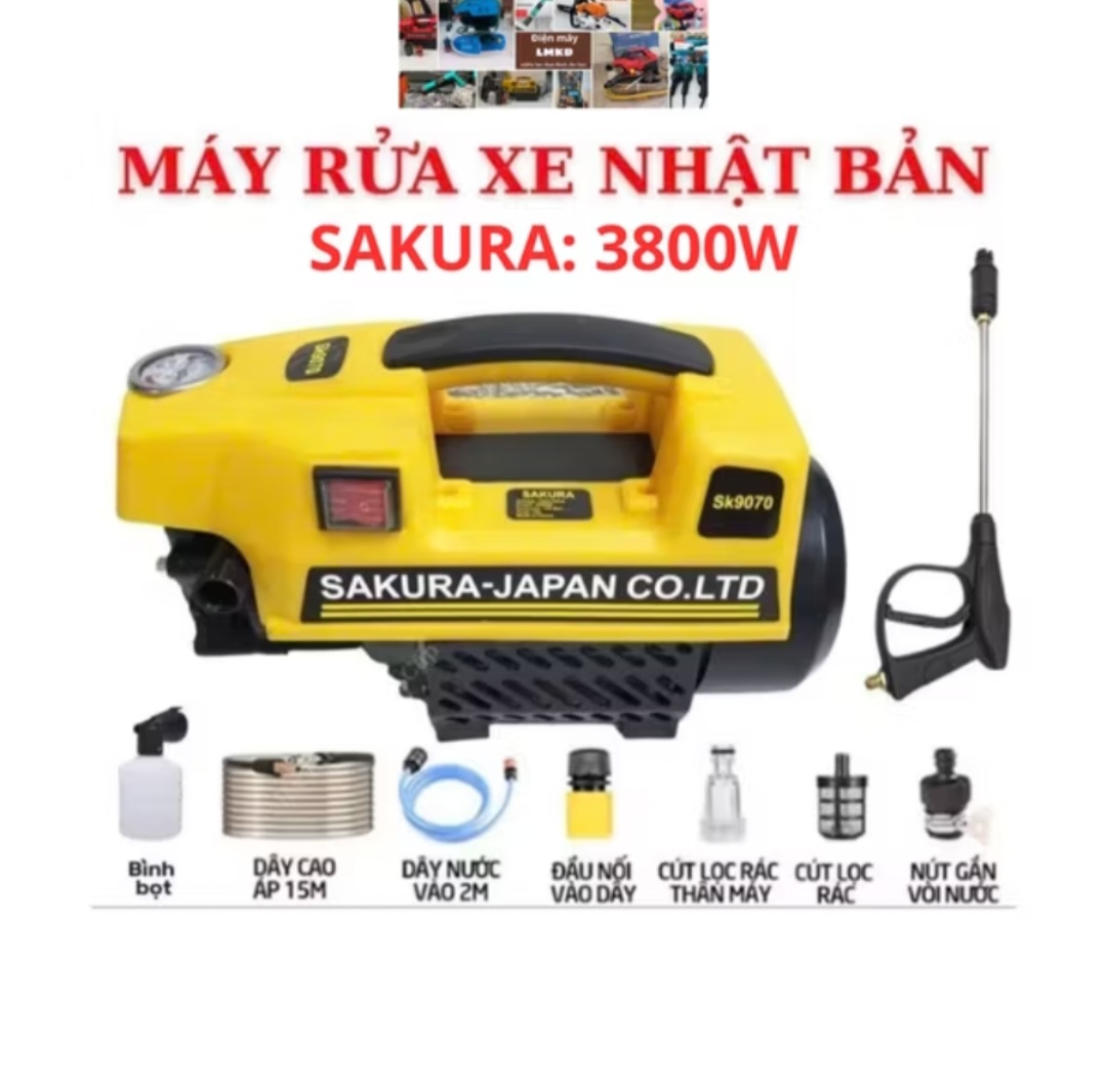 TRỌN BỘ MÁY RỬA XE ĐIỆN 220V CÔNG XUẤT LỚN XỊT RỬA XE MÁY ÔTÔ ĐA CHỨC NĂNG THUẬN TIỆN CHO MỌI NHÀ