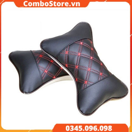 Gối Tựa Đầu Da Pu Siêu Êm, Chống Nóng, Bảo Vệ Cổ Và Gáy Khi Lái Xe