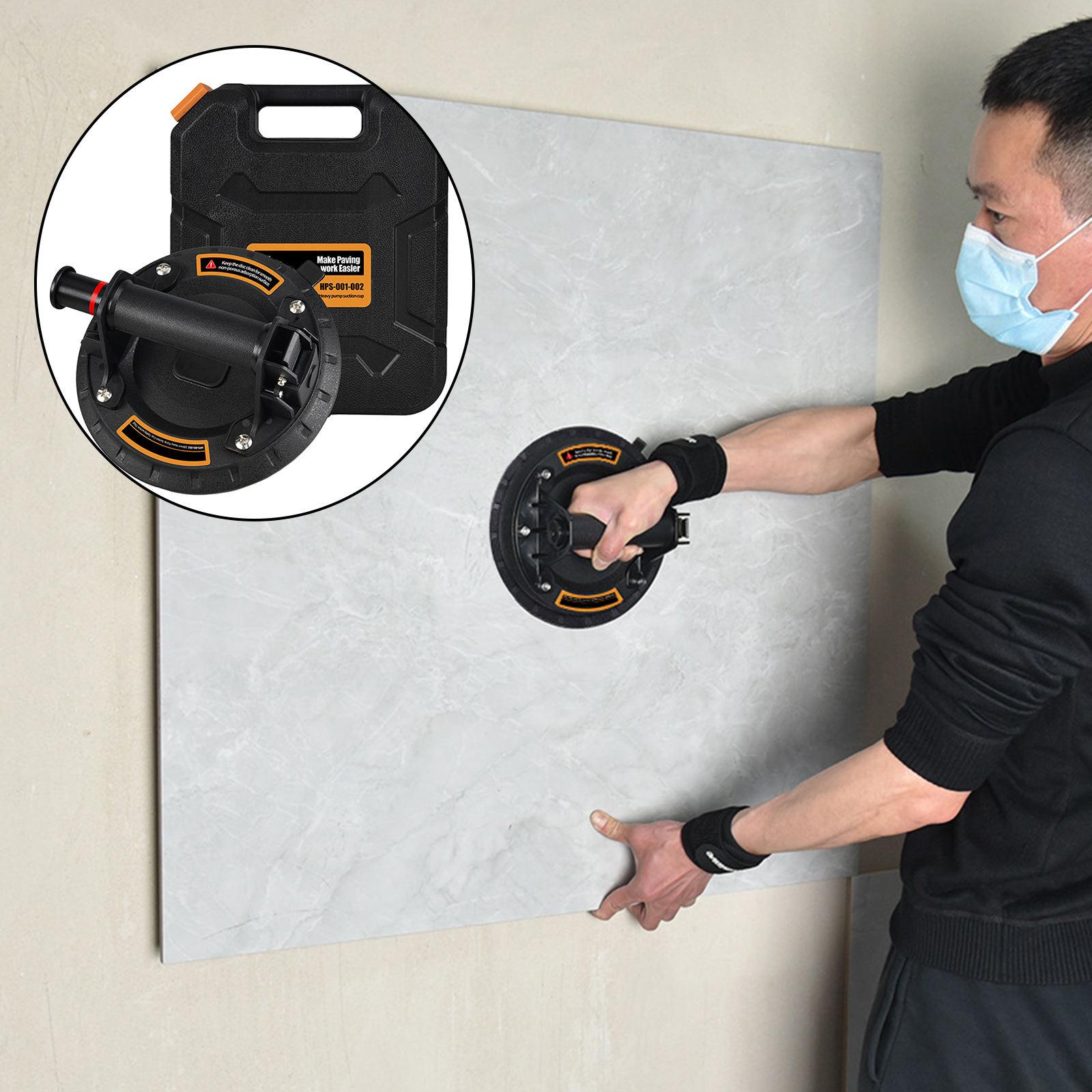 Durable Vacuum Suction Cup w/ Handle Hand Pump Glass Lifter for Lifting