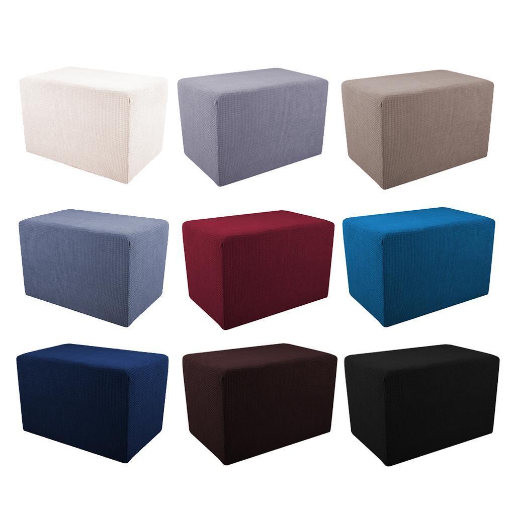 Stretch Ottoman Pouf Cover Footrest Stool Slipcover Protector