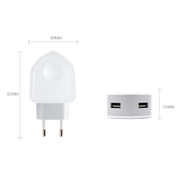 Củ sạc đa năng 2 cổng usb dành cho iphone, android W-003