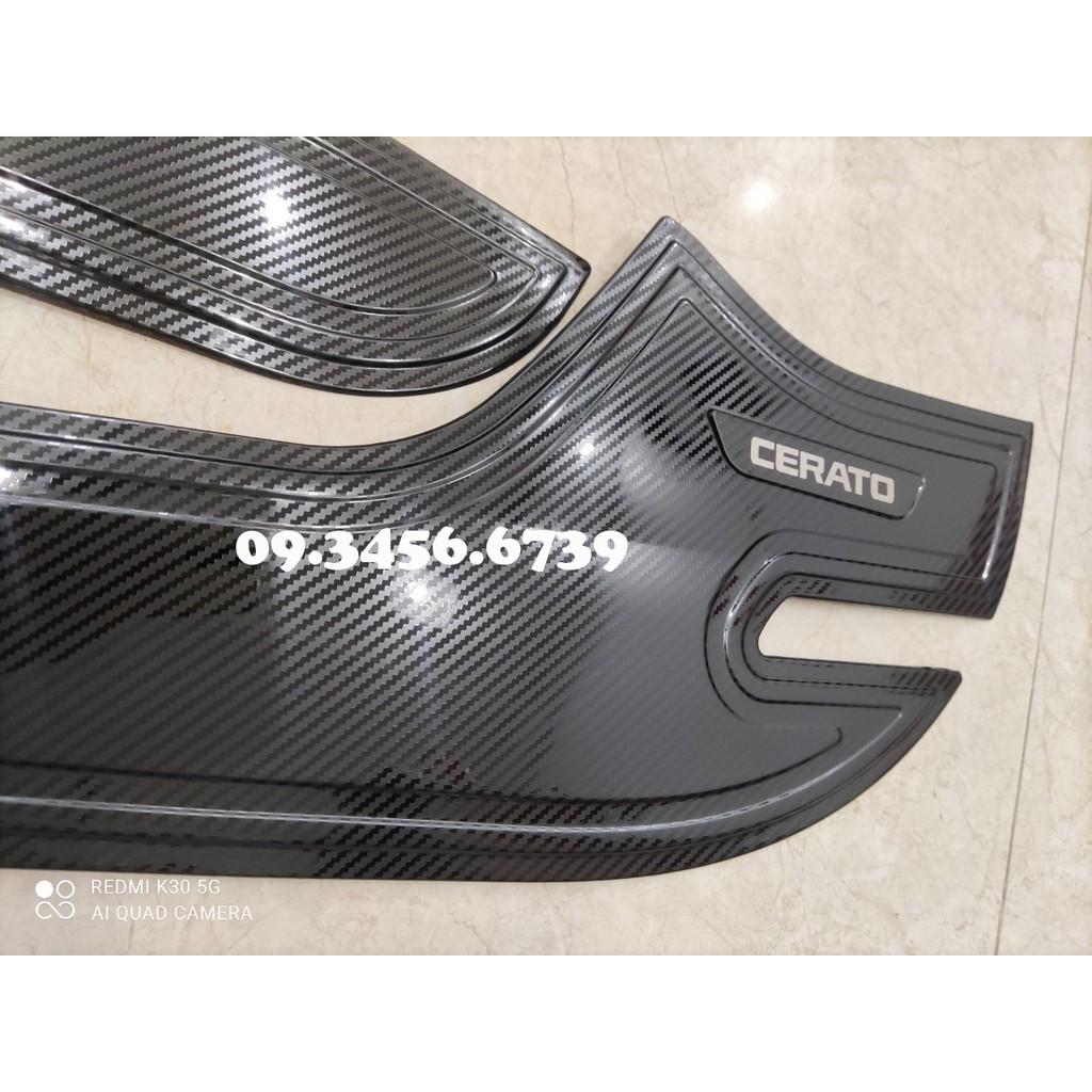 Cerato 2019 - Ốp Tapli Cửa Xe Kia Cerato 2019 2020 2021 mẫu Carbon cao cấp