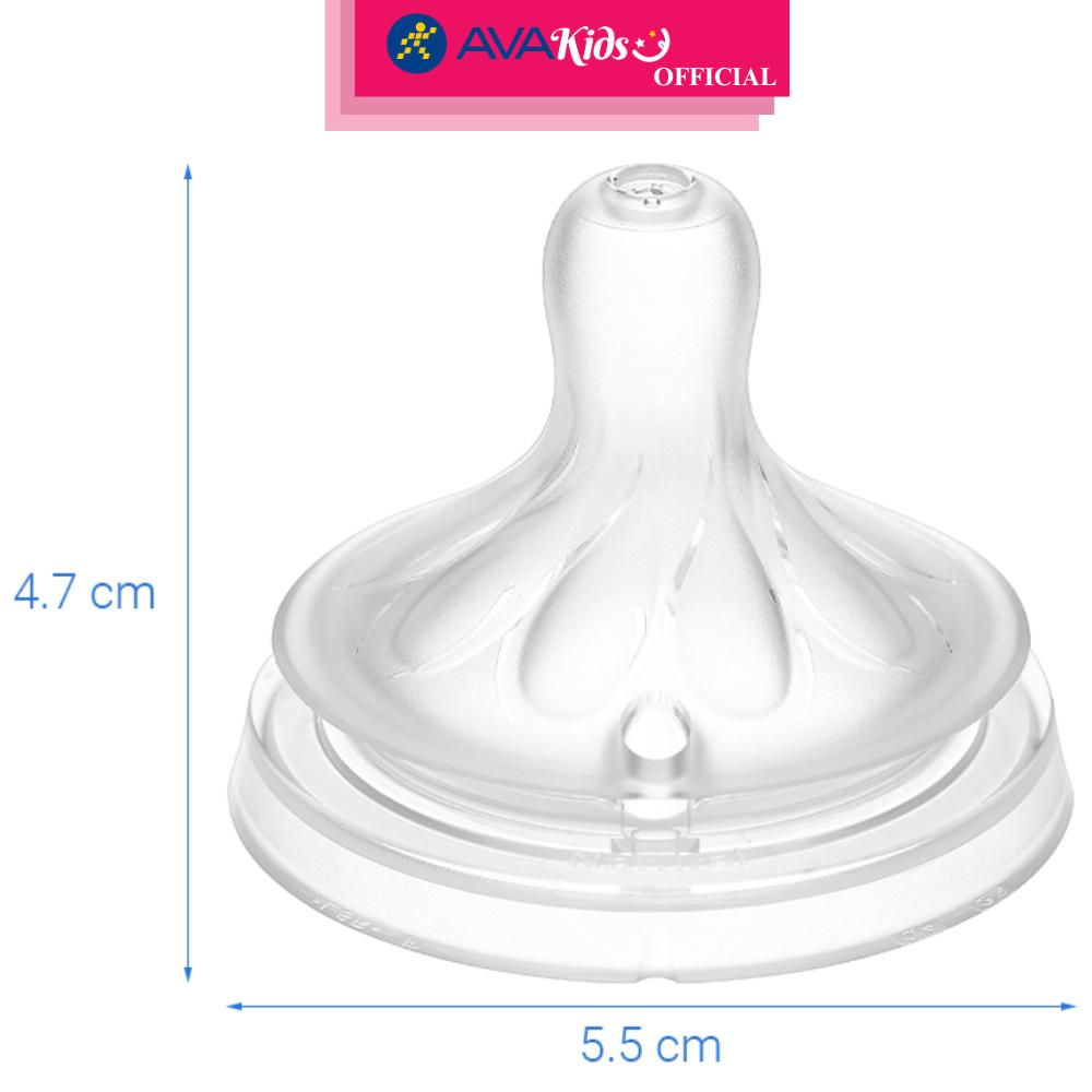 Bộ 2 núm ti Philips Avent SCY965/02 cổ rộng size 5 (6 - 9 tháng) - Hàng Chính Hãng