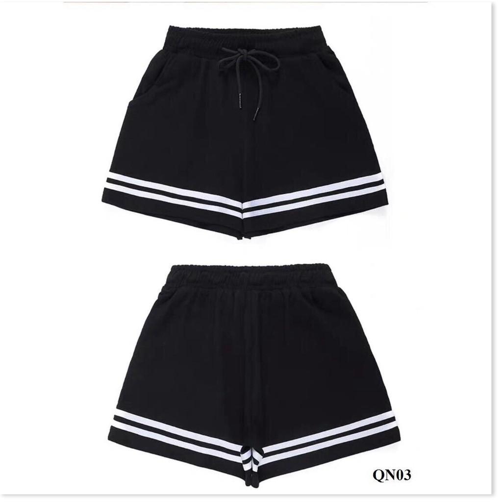 Quần short nữ VIỀN 2 màu - thun cotton