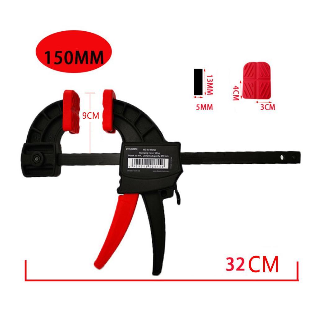 Adjustable Woodworking Clip, 6 Inch Wood-Working Bar Clamp, Quick Ratchet Release Squeeze DIY Hand Tools
