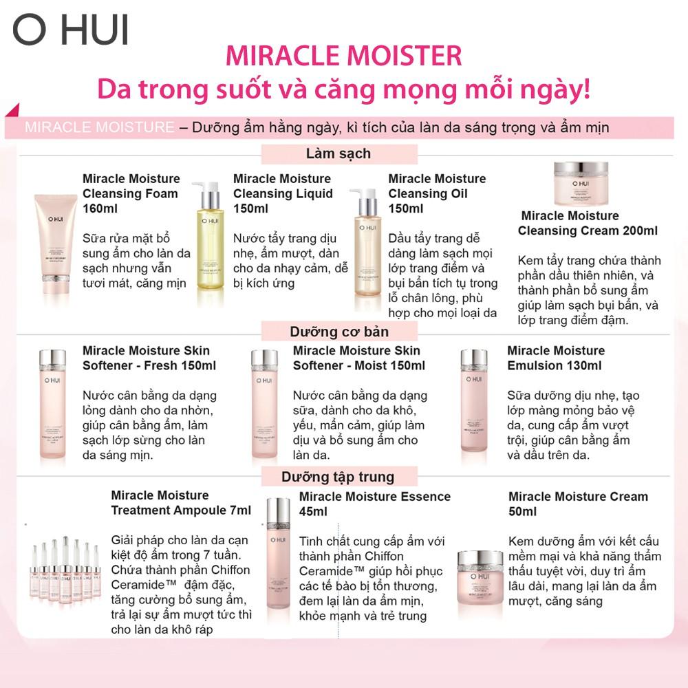 Bộ dưỡng ẩm chống lão hóa 5 món OHUI Miracle Moisture 5pcs Gimmick