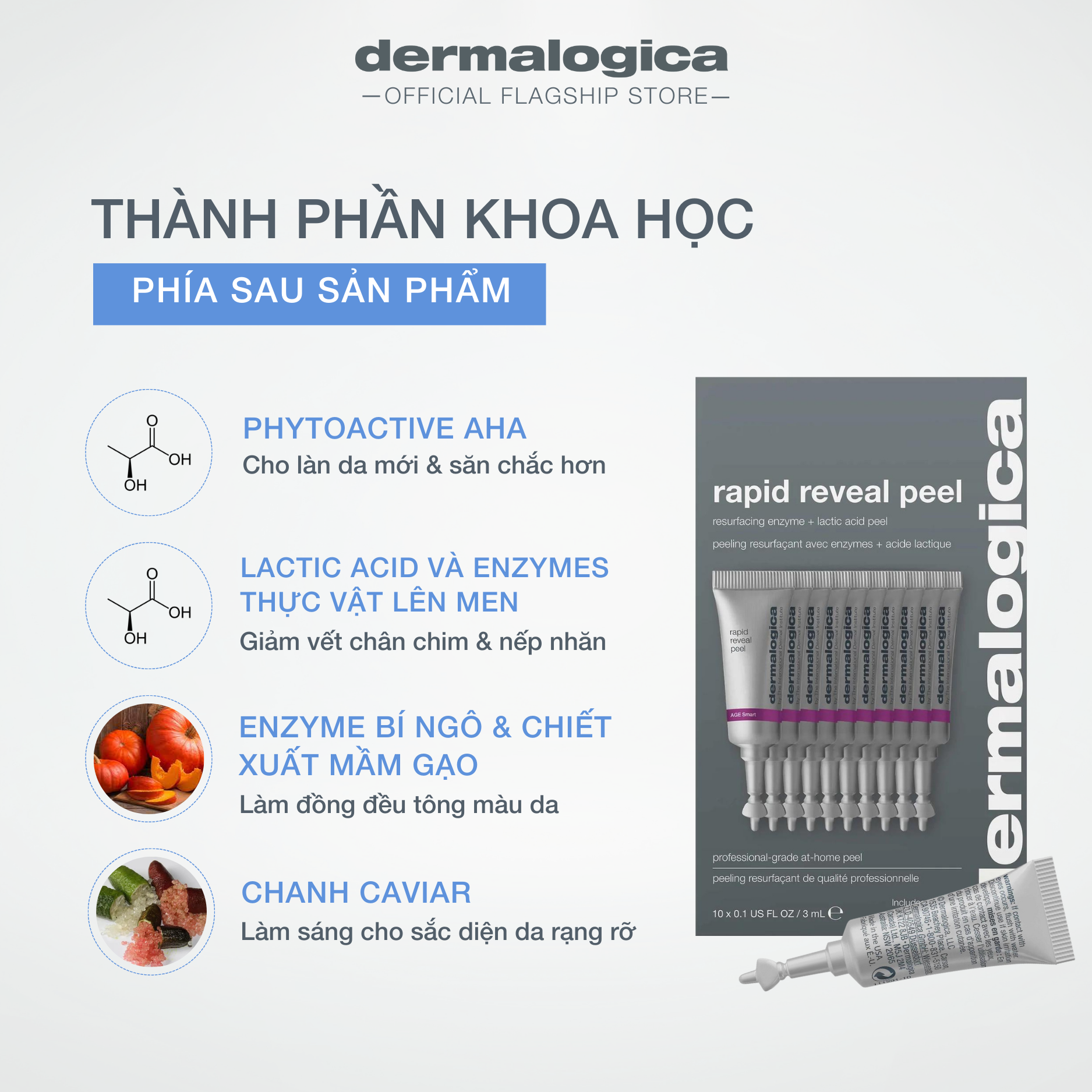 Tẩy da chết hoá học Dermalogica Rapid Reveal Peel 30ml làm mượt, làm sáng da