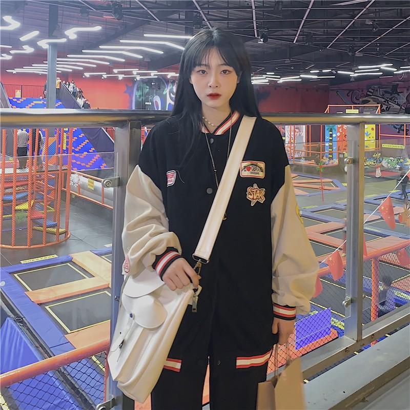 Áo khoác bomber unisex - Áo khoác bóng chày chất NHUNG TÂM oversized trẻ trung năng động