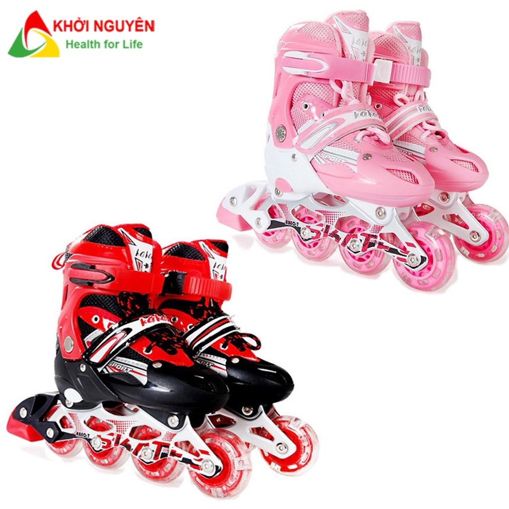 Giày patin trẻ em Kakala tặng kèm bảo hộ chân tay cho bé trai và bé gái từ 3-14 tuổi quà tặng năm mới và sinh nhật