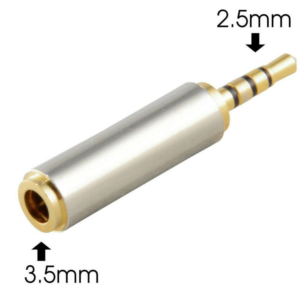 Gold .5mm Male to 3.5mm Female Socket Headphone Adapter Converter