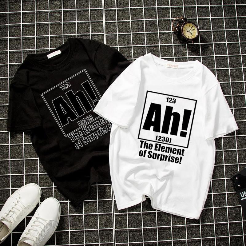 Áo thun unisex Hàn Quốc in chữ kiểu đẹp vải dày mịn 2019T1076