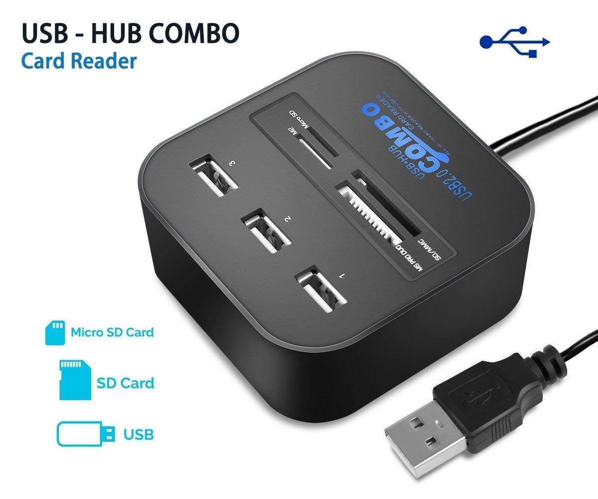 Combo hub usb 2.0 + card reader - JL