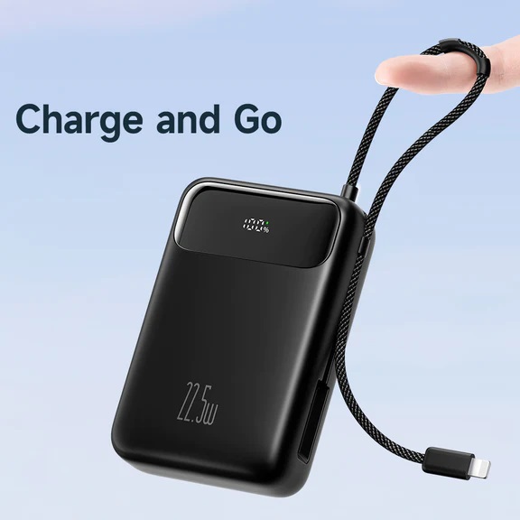 Pin Dự Phòng Mcdodo 22.5W PD+QC 20000mAh Power Bank Built-in iP Cable with Digital Display (Hàng chính hãng)