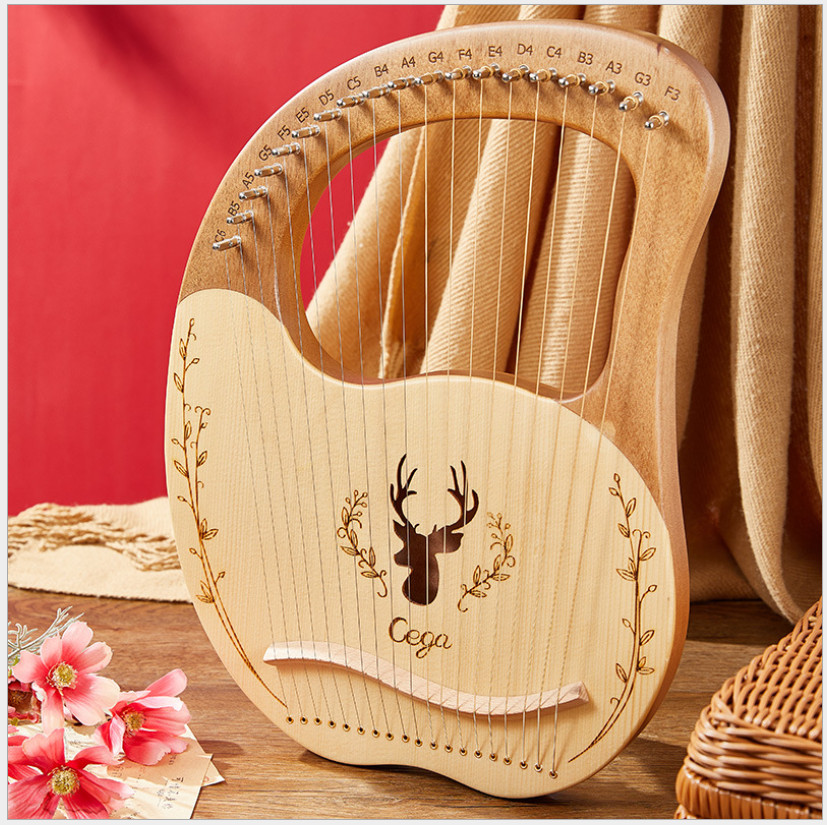 Đàn Lyre 19 dây đàn hạc Lyre Harp CEGAN-M19 Stings Đầy đủ phụ kiện LOẠI 19 DÂY tặng đàn kalimba 17 phím gỗ nguyên khối Mahagony PJLIM72