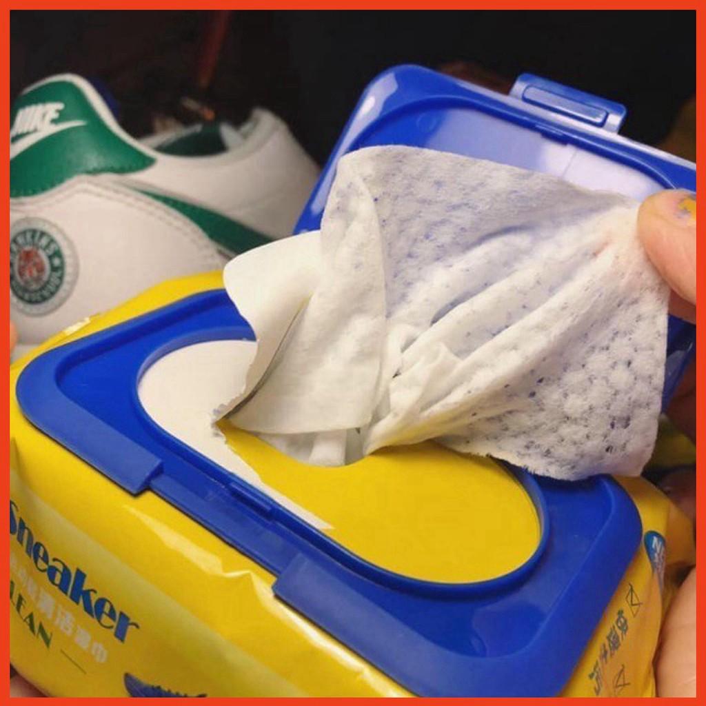 Giấy lau giày đã tẩm sẵn nước lau giày siêu sạch Sneaker 30 tờ loại xịn