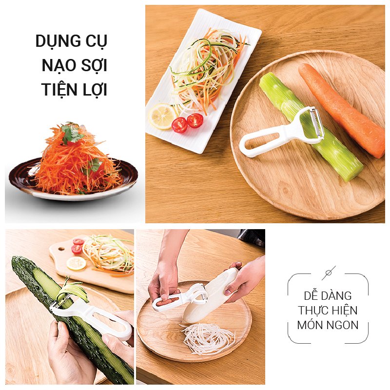 Nạo sợi củ quả lưỡi inox - ( 4726 ) - Hàng Nội Địa Nhật Bản