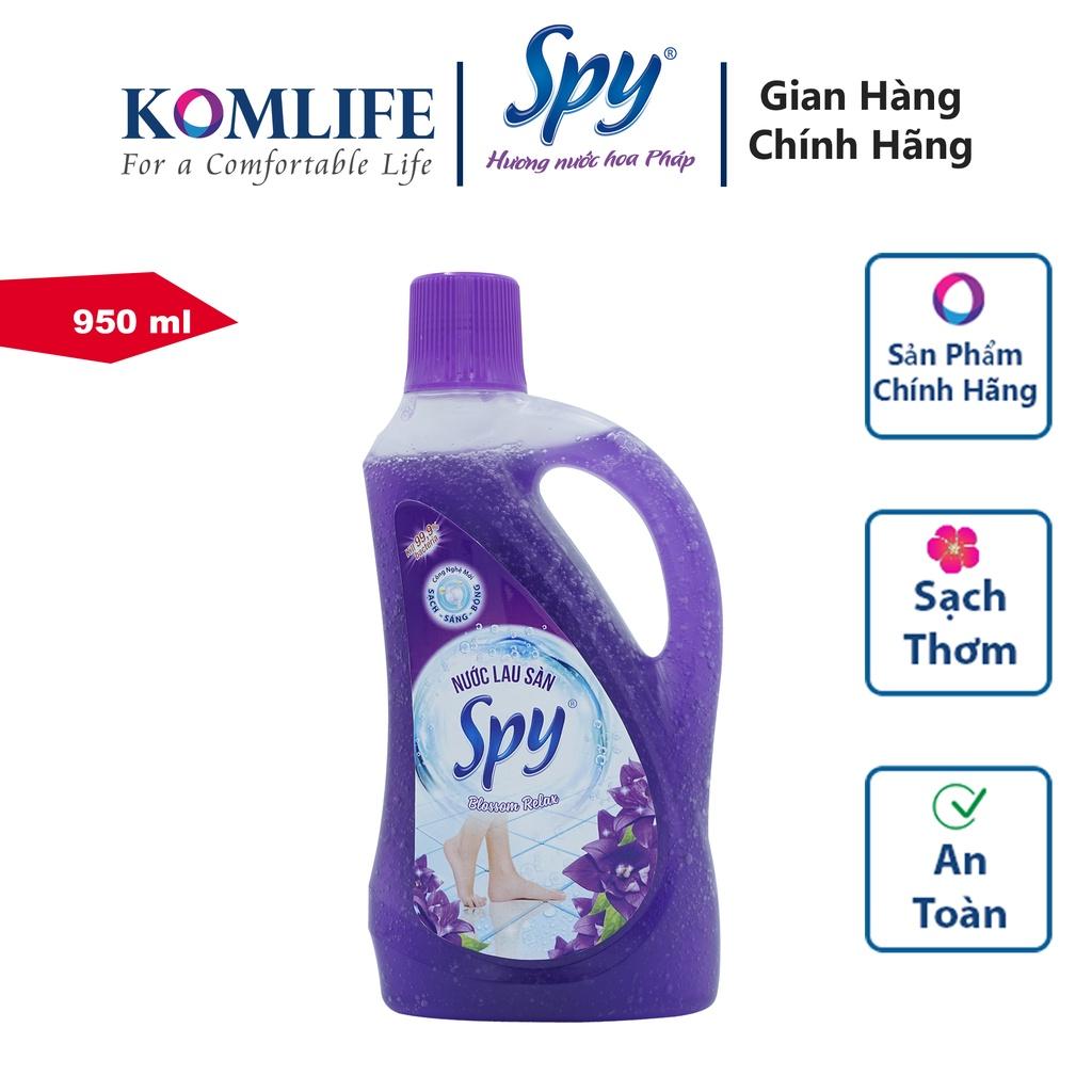 Nước lau sàn SPY 950ml ít bọt, giảm trơn trượt, an toàn, thanh mát, giúp xua đuổi côn trùng hiệu quả