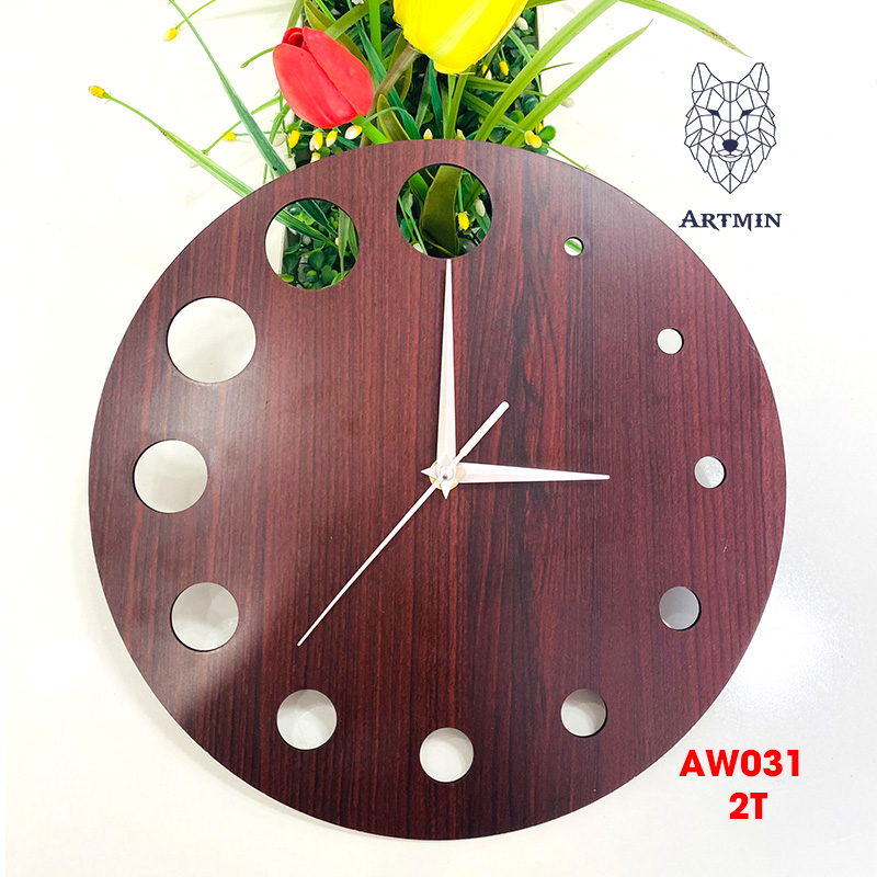 AW031 - Đồng Hồ Gỗ Decor Trang Trí Nhà Cửa – Đồng Hồ Treo Tường Độc Lạ