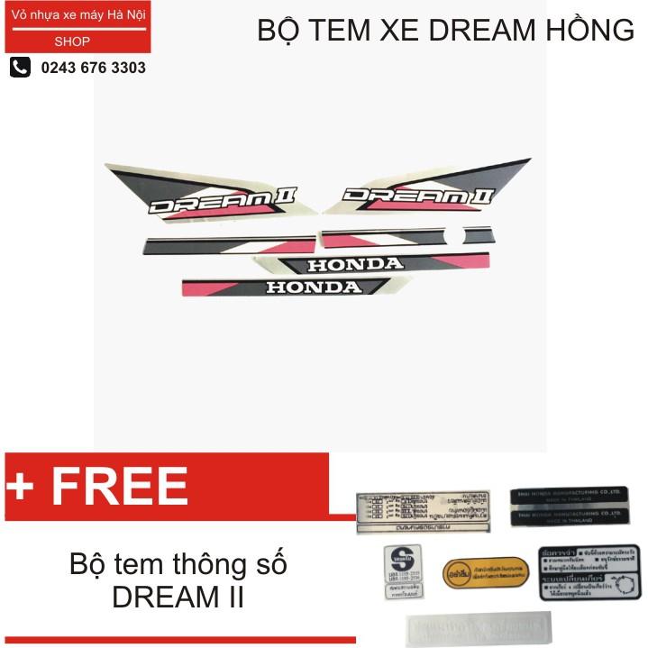 Bộ tem dành cho xe Dream hồng