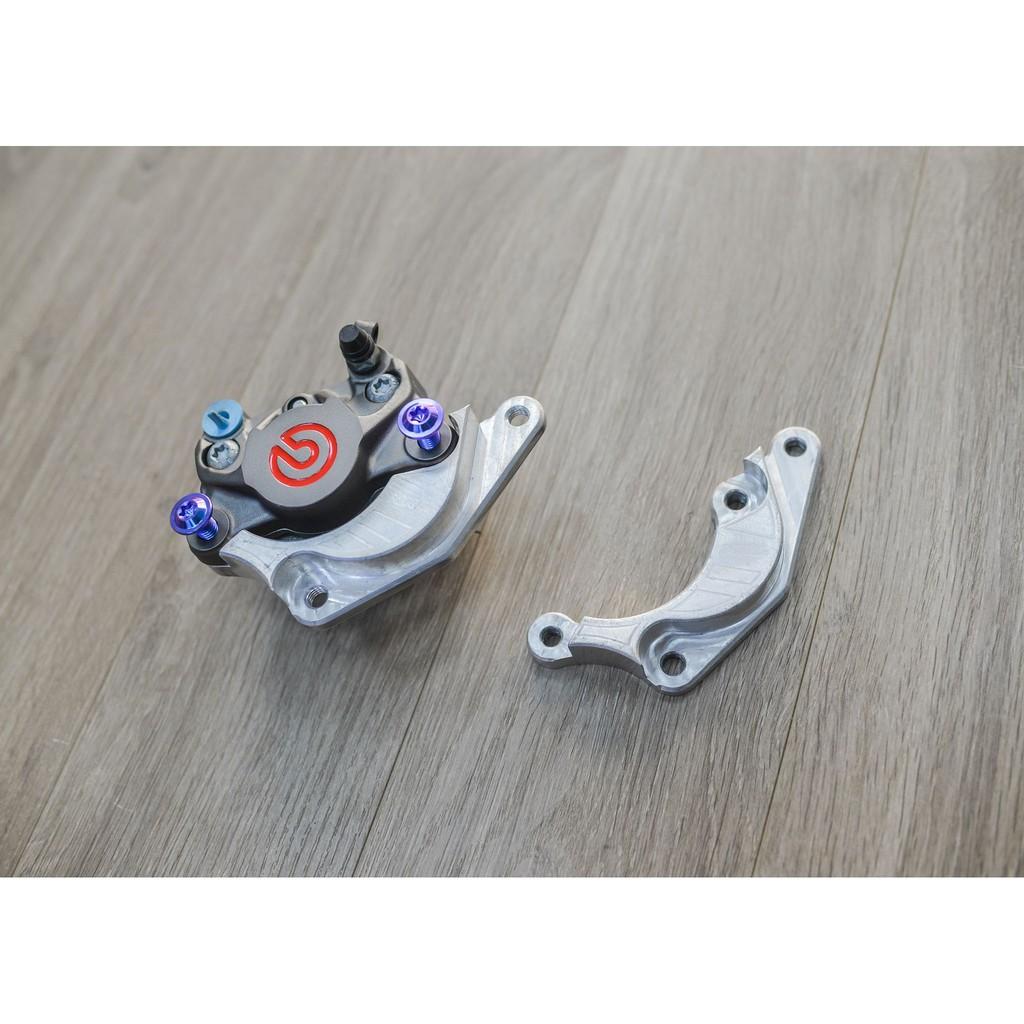 PHANH 2 Pits đối xứng. Pad phanh CNC Nguyên Khối Chắc Chắn, MSX đi đĩa 220mm
