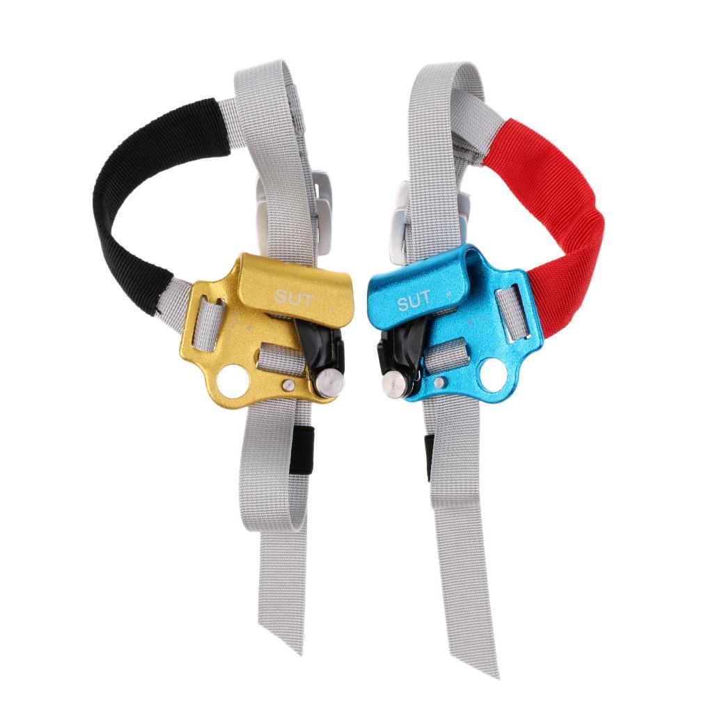 2 Pieces / Set Double Foot Ascender Riser Rock Climbing Caving Boot Mounted Device Rope Access Protection Gear