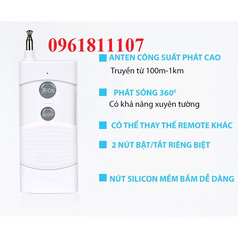 Bộ công tắc điều khiển từ xa công suất lớn 1km HT- 9220 40A